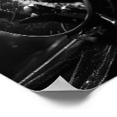 De gitarist op het podium B&W foto Poster (Hoek)