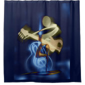 De Gitarist, populair ontwerp Douchegordijn (Voorkant)