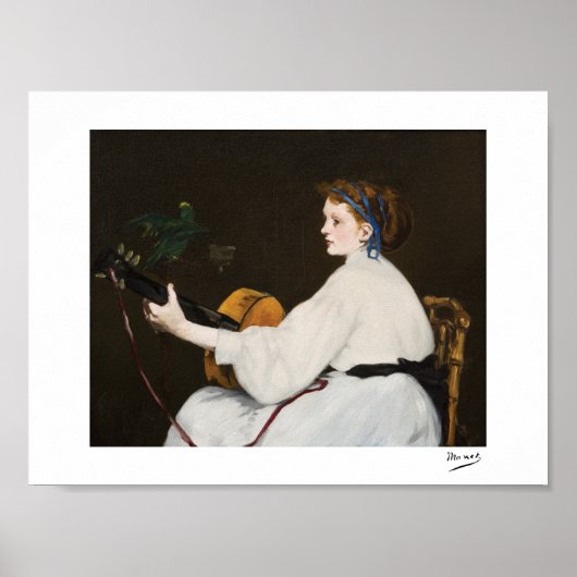 De gitarist van Édouard Manet Poster (Voorkant)