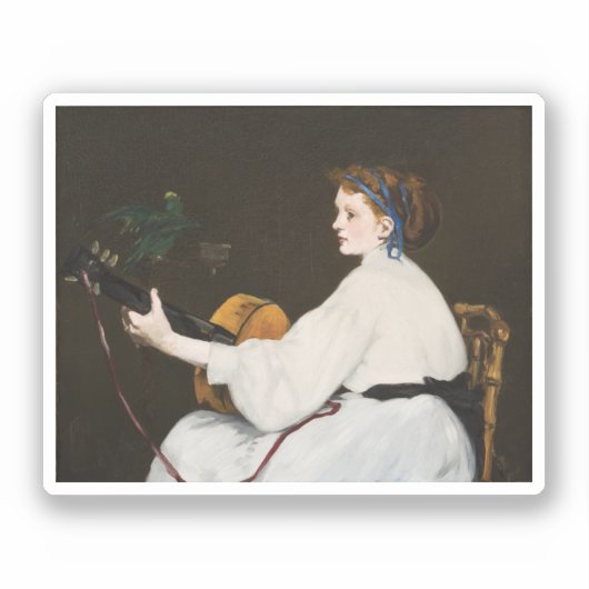 De gitarist van Édouard Manet Sticker (Voorkant)