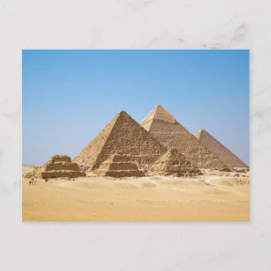 De Gizah Pyramids in Egypte Briefkaart