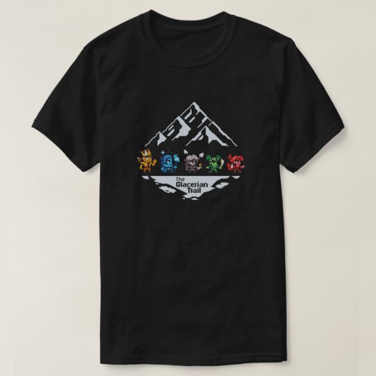De Glacerian Trail - Zwarte T-Shirt (Design voorkant)