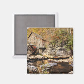De Glade Creek Grist Mill, Clifftop, WV,  Magneet (Voorkant / Achterkant)