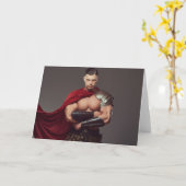 De Gladiator Gay Wenskaart Kaart (Gele Bloem)