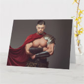 De Gladiator Hot Guy Groeten Kaart (Gele Bloem)