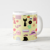 De Glam Life Fun Retro Mode Stijl Grote Koffiekop (Voorkant rechts)