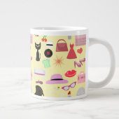 De Glam Life Fun Retro Mode Stijl Grote Koffiekop (Rechts)