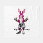 De Glam Rabbit Revolutie Fleece Deken (Voorkant (Horizontaal))