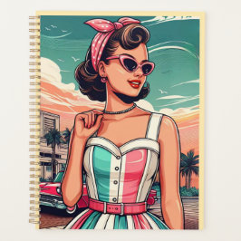 De glamor vrouwenmode uit de jaren vijftig, jurken planner