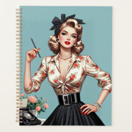 De glamor vrouwenmode uit de jaren vijftig, jurken planner