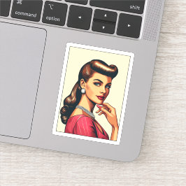 De glamor vrouwenmode uit de jaren vijftig, jurken sticker