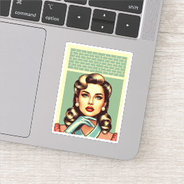 De glamor vrouwenmode uit de jaren vijftig, jurken sticker