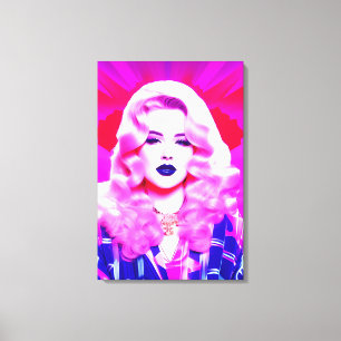 De Glamour Magie van een Blauw geblazen Kus Canvas Afdruk