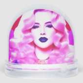 De Glamour Magie van een Blauw geblazen Kus Sneeuwbol (Achterkant)