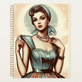 De glamour vrouwenmode uit de jaren vijftig, jurke planner