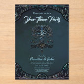 De glans van de levensboom, de Pareltjes van de zi Acryl Uitnodigingen (Voorkant)