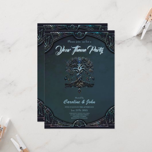 De glans van de levensboom, de Pareltjes van de zi Kaart (Voorkant / Achterkant in situ)