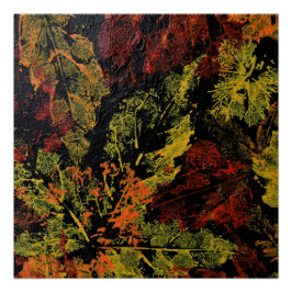 De glanzende herfstbladerenposter perfect poster