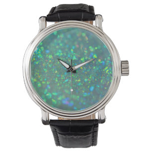 De glanzende holografische opaal horloge