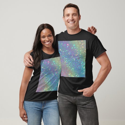 De glanzende holografische opaal t-shirt (Unisex)