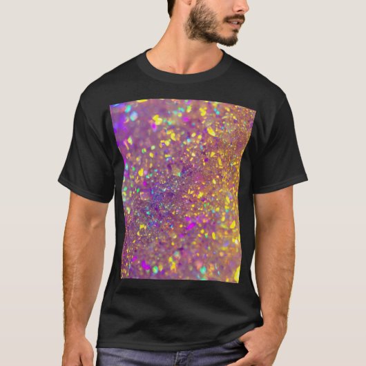 De glanzende holografische opaal t-shirt (Voorkant)