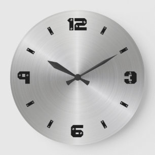 De glanzende Textuur van het Metaal, Aantallen met Grote Klok