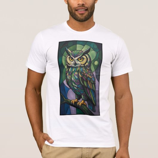 De Glas-in-Lood Uil T-shirt (Voorkant)