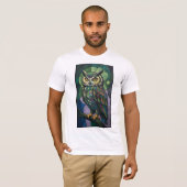 De Glas-in-Lood Uil T-shirt (Voorkant volledig)