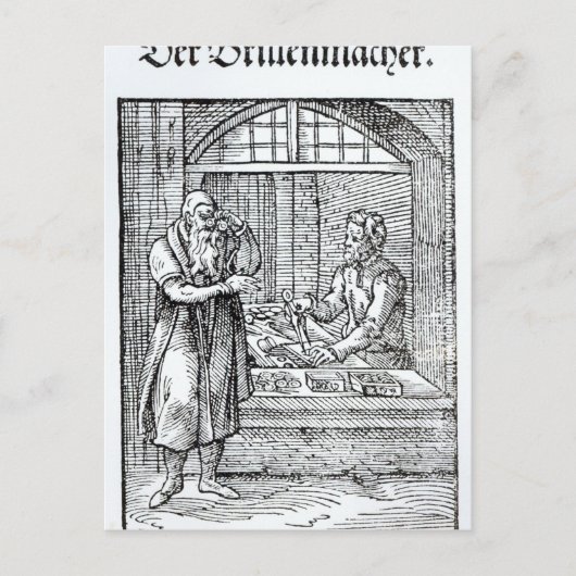 De glasmaker briefkaart (Voorkant)