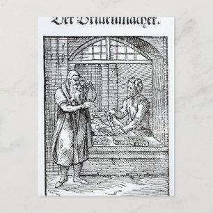 De glasmaker briefkaart