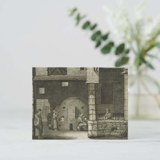 De glazen flessenmaker uit boekdelen II en Tr Briefkaart (Staand voorkant)