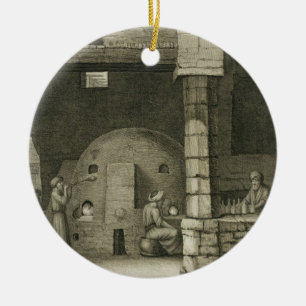 De glazen flessenmaker uit boekdelen II en Tr Keramisch Ornament