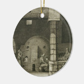 De glazen flessenmaker uit boekdelen II en Tr Keramisch Ornament (Links)