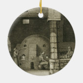 De glazen flessenmaker uit boekdelen II en Tr Keramisch Ornament (Achterkant)