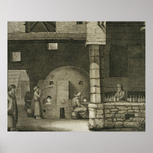 De glazen flessenmaker uit boekdelen II en Tr Poster