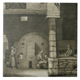 De glazen flessenmaker uit boekdelen II en Tr Tegeltje