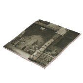 De glazen flessenmaker uit boekdelen II en Tr Tegeltje (Zijkant)