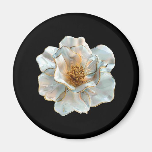 De glazen narcis magneet (Voorkant)