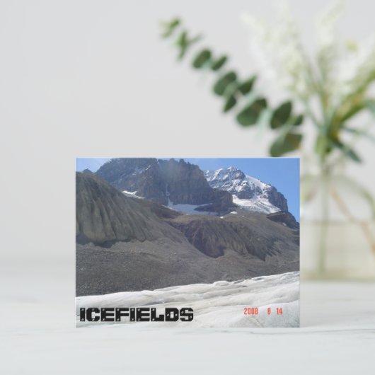 De gletsjer over het hoofd zien briefkaart (Staand voorkant)