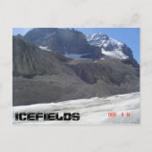 De gletsjer over het hoofd zien briefkaart (Voorkant)