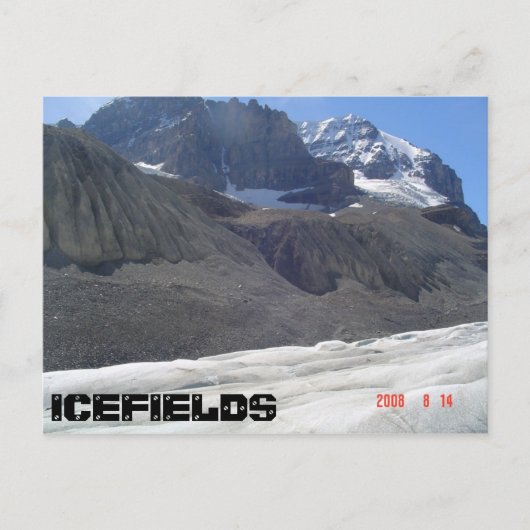 De gletsjer over het hoofd zien briefkaart (Voorkant)