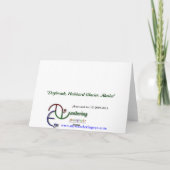 De Gletsjer van Hubbard, de Kerstkaart van de Feestdagen Kaart (Achterkant)