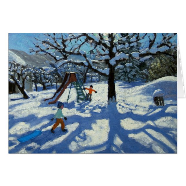 De glijbaan in de winter Bourg St. Moritz (Voorkant Horizontaal)