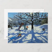 De glijbaan in de winter Bourg St. Moritz Briefkaart (Voorkant / Achterkant)