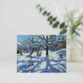 De glijbaan in de winter Bourg St. Moritz Briefkaart (Staand voorkant)