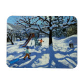 De glijbaan in de winter Bourg St. Moritz Magneet (Horizontaal)