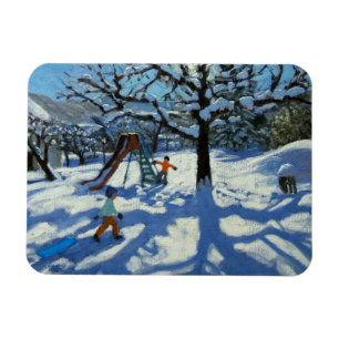 De glijbaan in de winter Bourg St. Moritz Magneet