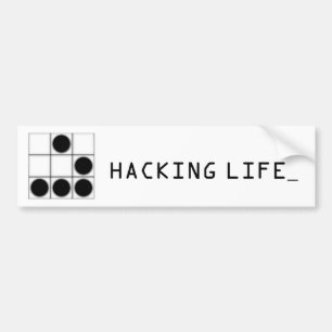 De glijder: Hacker Emblem Bumpersticker