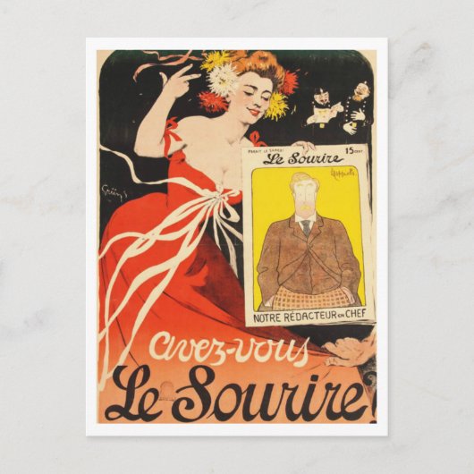 De glimlach 1900 Frankrijk Briefkaart (Voorkant)