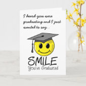 De glimlach die u een diploma hebt behaald kaart (Gele Bloem)